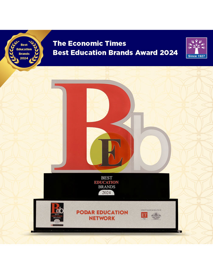 Podar Education Network has been recognised as the Best Education Brands 2024 by The Economic Times