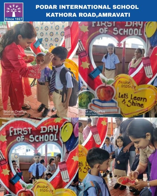 1st day at school 2026-2027 at Podar school Kathora Road, Amravati - image 5
