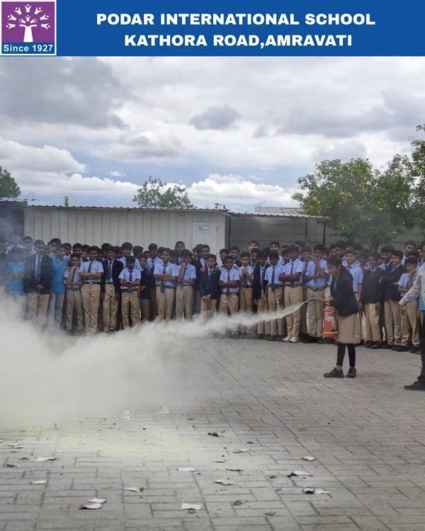 Mock Fire Drill - 2026 at Podar school Kathora Road, Amravati - image 1
