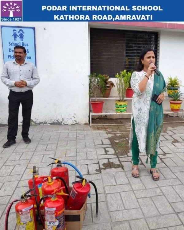 Mock Fire Drill - 2026 at Podar school Kathora Road, Amravati - image 2