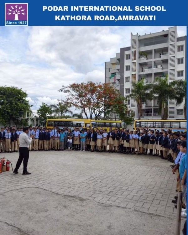 Mock Fire Drill - 2026 at Podar school Kathora Road, Amravati - image 3