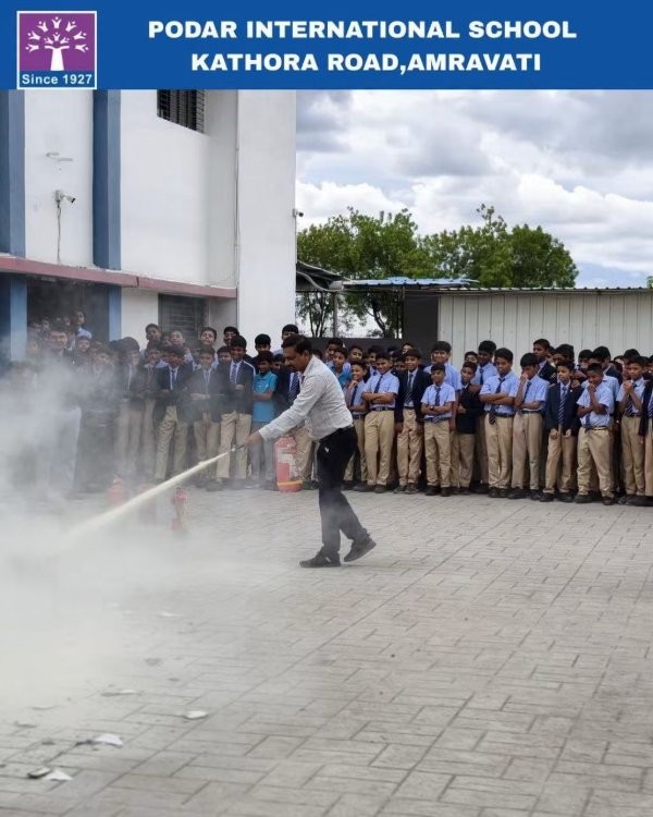 Mock Fire Drill - 2026 at Podar school Kathora Road, Amravati - image 6