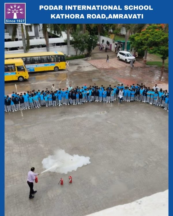 Mock Fire Drill - 2026 at Podar school Kathora Road, Amravati - image 9