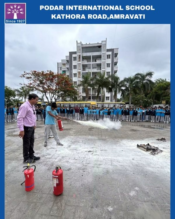 Mock Fire Drill - 2026 at Podar school Kathora Road, Amravati - image 7