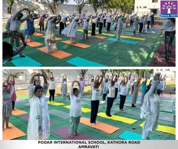 International Yoga Day Celebration - 2026 at Podar school Kathora Road, Amravati - image 3