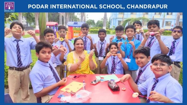 Rakhi Making Activity - 2026 at Podar school Chandrapur - image 2