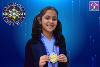 Anvishaa Taygi, Grade 6 student from Podar International School -Vasai has made it to the Hot Seat on the popular show Kaun Banega Crorepati.