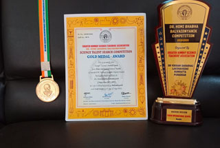 Podar International School student Master Anshul Tated of Grade 9 bags Gold medal in Dr. Homi Bhabha Balvaidnyanik Competition - 2022