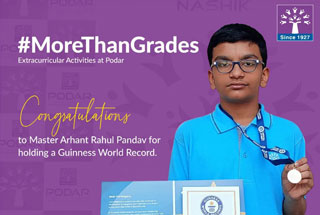Master. Arhant Rahul Pandav registered his name in the Guinness Book of World Records.