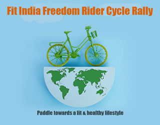 Certificate of recognition for participating in Fit India Freedom Rider Cycle Rally - 2022