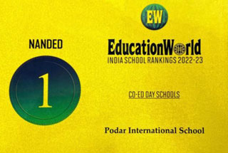 Podar International School Nanded Ranked 1st amongst Co Ed schools - 2022