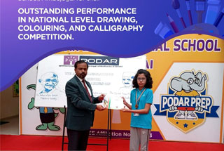 Podarites shine with gold medals in the National drawing, coloring, and calligraphy competition at Podar International School, Ambejogai