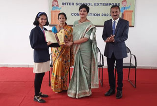 First prize in Inter-school Extempore competition - 2023