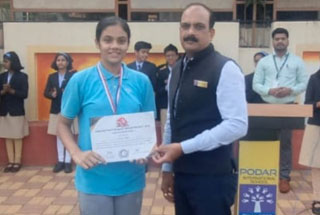 Gold medal in District Level Karate Competition - 2023