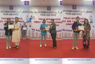 Winners of Podar Inter School Chess and Table Tennis Competition 2025 organised by PIS, Powai