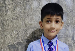 Golden Twist of Success! Congratulations to Viaan Jain (Grade 4D) for winning the Gold Medal in the 3×3×3 Rubik’s Cube competition!