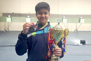 Master Saish Bhise secured Silver Medal representing Team Maharashtra in the 69th National School Games (SGFI) for Peep Sight Air Rifle Shooting - 2025