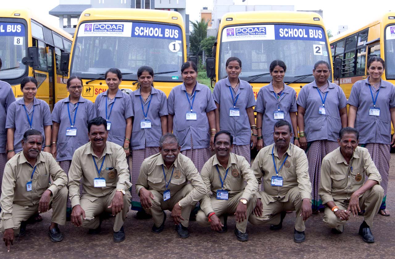 transport route of Podar school modasa