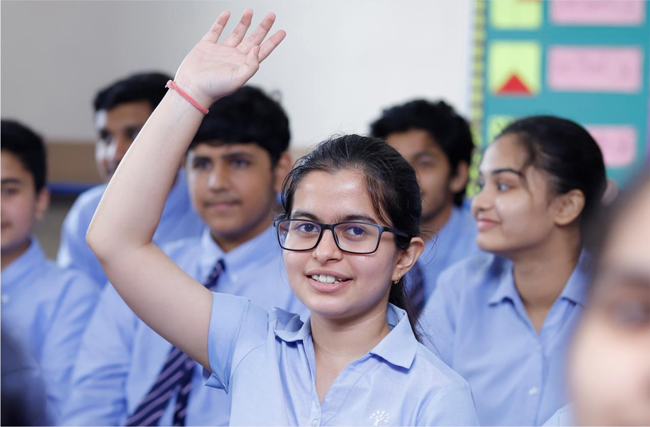 Interactive classroom discussion between teacher and students