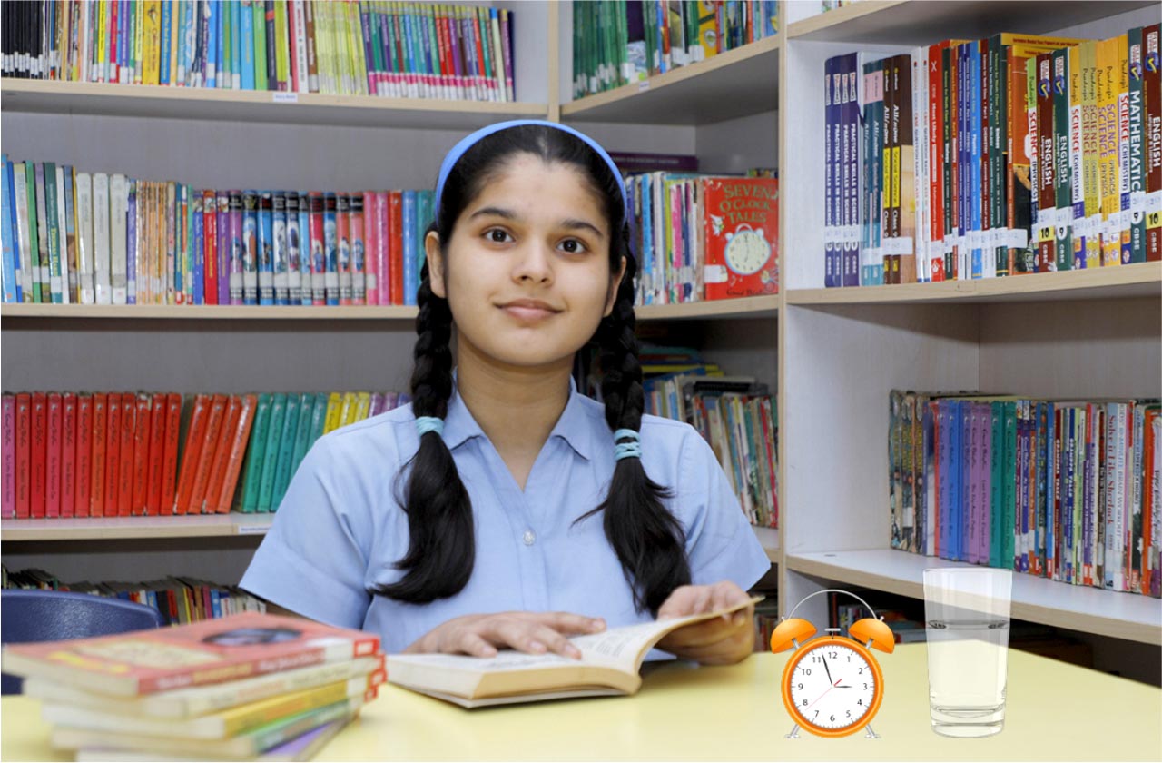 Student studying with full focus at a desk