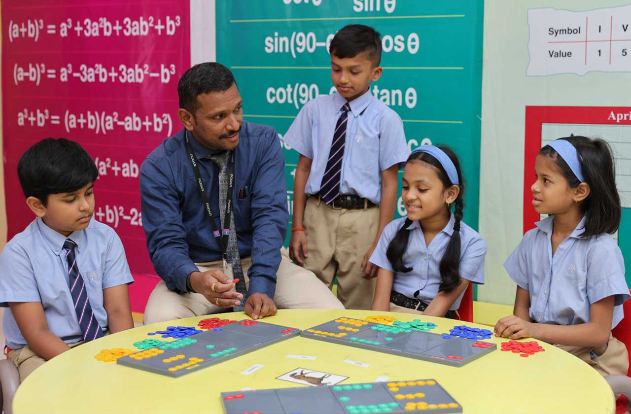 A teacher encouraging students to explore different interests and career possibilities through curiosity, discussion, and hands-on learning.