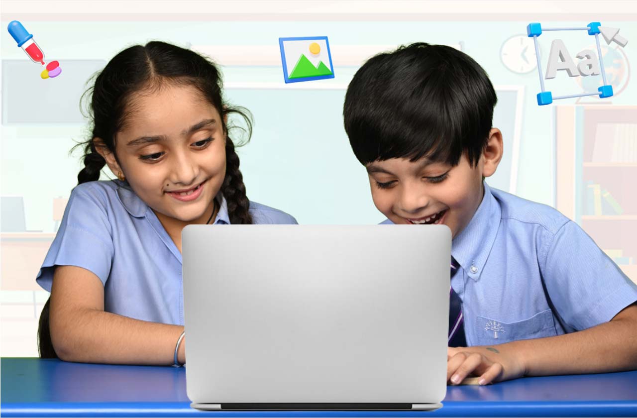 A student studying with a laptop, notebook, and books in a distraction-free environment, showing balanced and responsible use of technology for learning.
