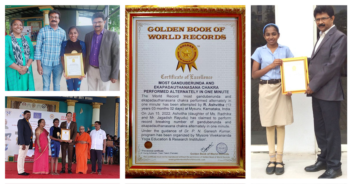 Ms. R Ashvitha Golden Book of World Records 2022 Podar News