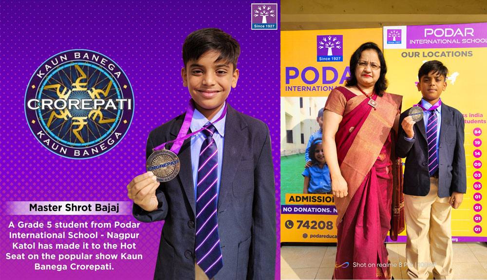 PIS Nagpur Katol student made it to the Hot Seat of the Kaun Banega