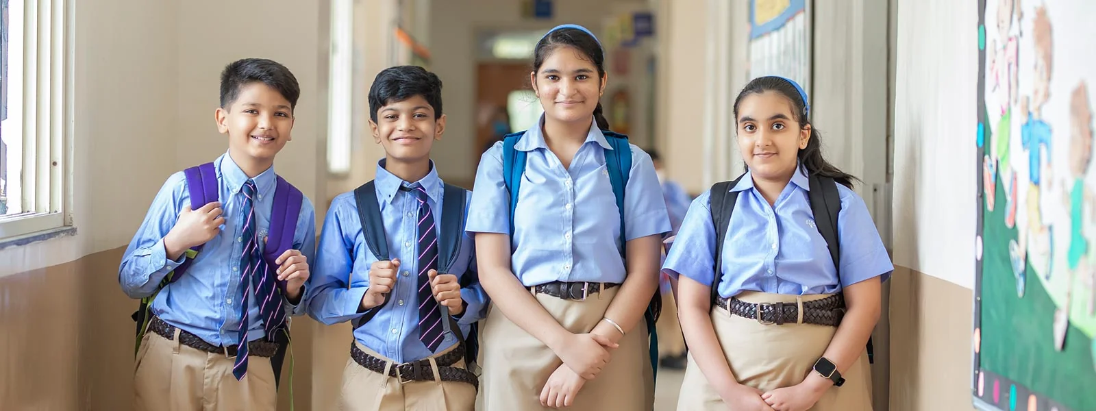 about podar education network - students inside the school